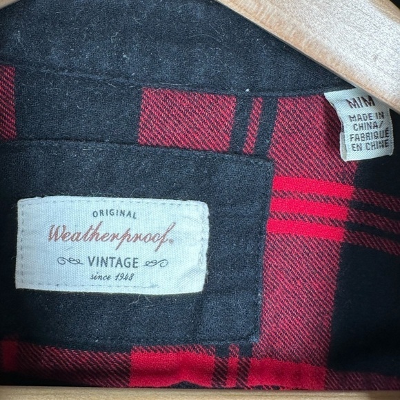 Weatherproof Black and Red Buffalo Plaid Shirt Medium - Picture 2 of 4
